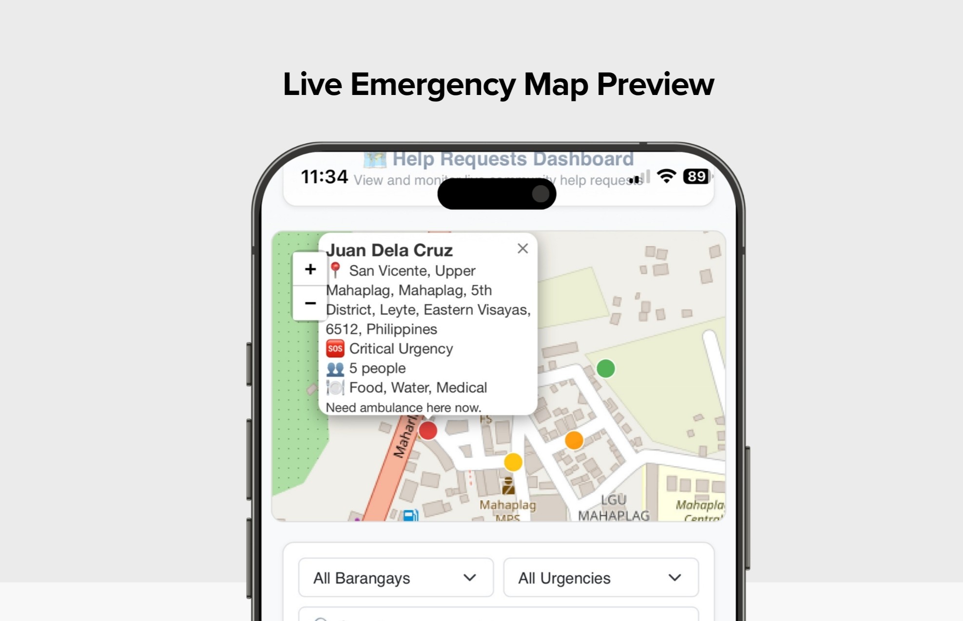 Live Emergency Map Preview